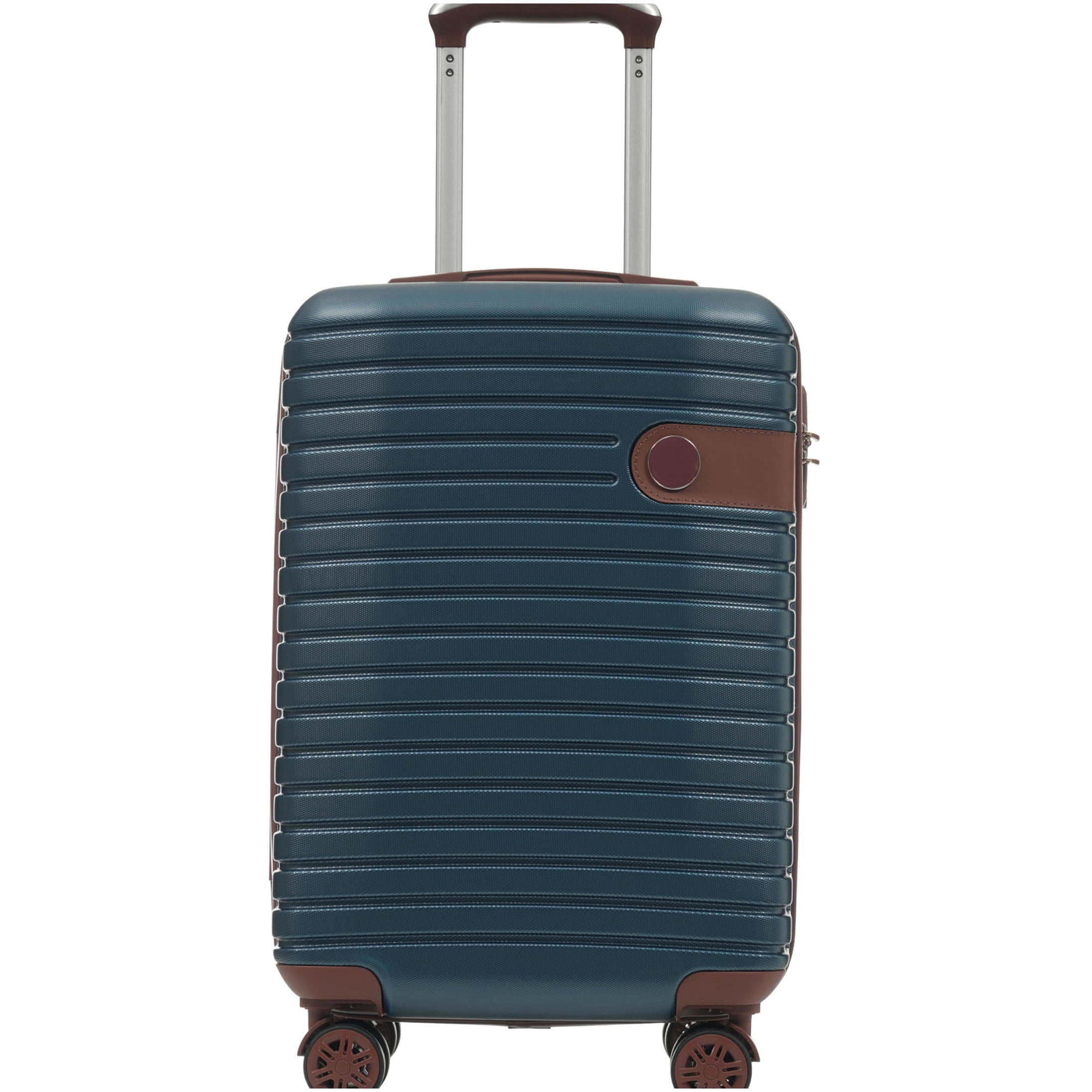 Airline Approved Carry On Luggage Set 3 Piece Lightweight Hardshell Suitcases with Wheels in Ink Blue
