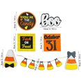 thumbnail image 4 of Matsuzay o trato Bandeja de madera clásica de Halloween para bocadillos y dulces de fiesta Fácil de decorar amarillo Type3 NO3, 4 of 6