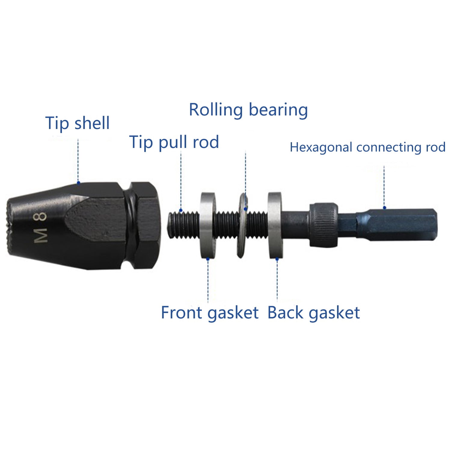 M5-M6 Pneumatic Rivet , Industrial Grade Rivet Nut , Pneumatic Rivet , Hand Tool ,Long Service Life