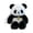 A, variant on YIRONGKE 6.2" Panda Plush Toy, Cute Stuffed Animal with Gold Medallion & Hanging Rope, Soft Plushie Ornament for Gifting