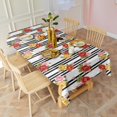 thumbnail image 3 of Pioneer Flower Floral Print Pattern Rectangle Tablecloth 60"x120", Waterproof Polyester Table Cloth, Wipeable Spillproof for Dining Camping Indoor Outdoor, 3 of 6