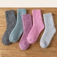 thumbnail image 4 of Hot Sales Socks for Men and Women Under $2 GIJNRIUIUA Pink Crew Socks Extra Thick Socks for Women Autumn/Winter Mid Calf Socks with Thick Insulation Fuzzy Thread Loop Knit and Towel Socks for Winter, 4 of 5
