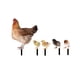 thumbnail image 5 of Juego de 5 piezas de escultura de pollo, estaca de jardín, estatua de animal, estacas de jardín para caminos, 5 of 9