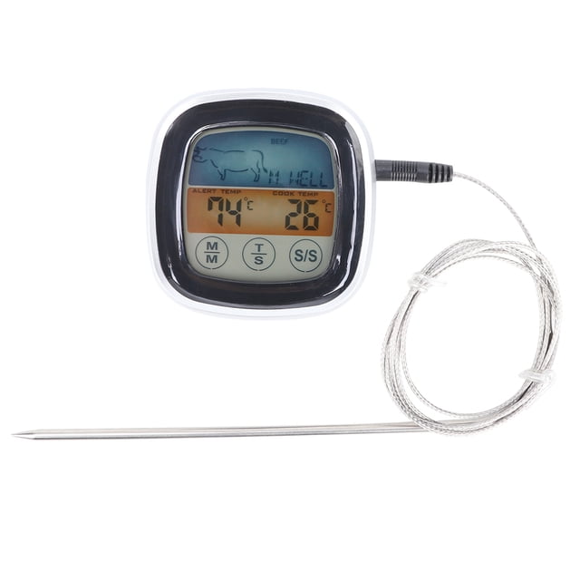 Thermomètre à viande, thermomètre électronique de cuisson de viande de barbecue à écran tactile de haute précision MAGT pour l'utilisation de la cuisine à domicile au gril