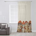 thumbnail image 3 of Fall Mushroom Semi Sheer Curtains Drapes for Living Room, Bedroom, French Doors Window 45 Inches Long, Thanksgiving Botanical Farmhouse Burlap Rod Pocket Chiffon Curtain Drapery Voile Drape Panel, 3 of 6