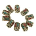 thumbnail image 2 of Cuentas De Latón Tibetano De Nepal, Cilindro Ovalado, 5x10 Uds., Para Fabricación De Pulseras DIY Sunnimix Cuentas tibetanas, 2 of 8