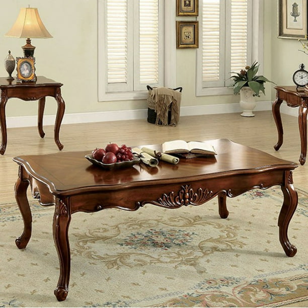 Traditional Coffee Table In Dark Oak Finish