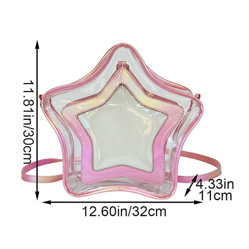 Vjnyvs Transparent Star Ita Mochila Shoulder Multi-function Bag Casual Backpack Japan Sweet Cool s Bags for Woman