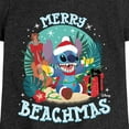 thumbnail image 3 of Lilo & Stitch - Merry Beachmas - Girls Fitted Short Sleeve Tee, 3 of 5