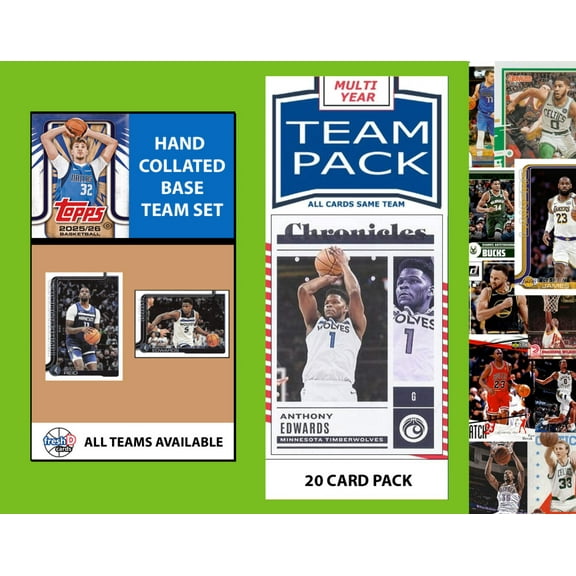 2025-26 Topps Team Set   Multiyear Pack Minn Timberwolves 2025 2024 Edwards