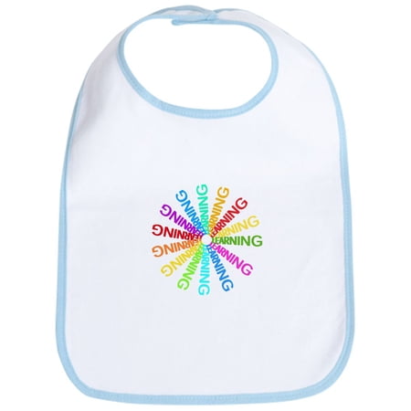 CafePress - Rainbow Wheel Of Learning - Cute Cotton Cloth Baby Bib Toddler Bib