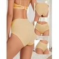 thumbnail image 2 of Women's High-Waisted Cotton Briefs - Soft Stretch Full Coverage Underwear 4-Pack, 2 of 5