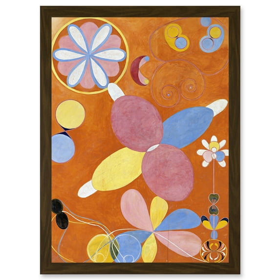 Hilma Af Klint Group IV No 4 Ten Largest Asbtract Artwork Framed Wall Art Print A4