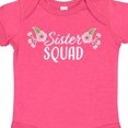 thumbnail image 4 of Inktastic Sister Squad with Pink Flowers Boys or Girls Baby Bodysuit, 4 of 5
