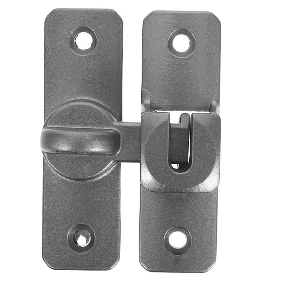 LEORX 1 Set Hook Latch Door Lock Aluminium Alloy 90 Degree Grey for Garden Gate
