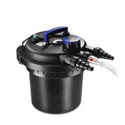 Pond Pump Filter Bio Water Pressure Filter with Ultraviolet Feature UV Light Sterilizer Bulb Canister System Koi Fish Aquarium Tank Garden Water Clarifier 800 - 1600 Gallons (6000L)