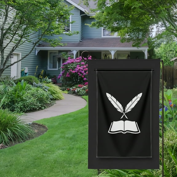 RKSupls Spring Summer Garden Flag Double Sided Scholastic Black Banner Welcome Yard House Outside Outdoor Decoration,12*18 inch