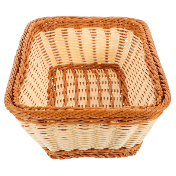 NICEXMAS Brown Woven Bread Basket for Kitchen Storage and Home Use, and Stylish 1 Set