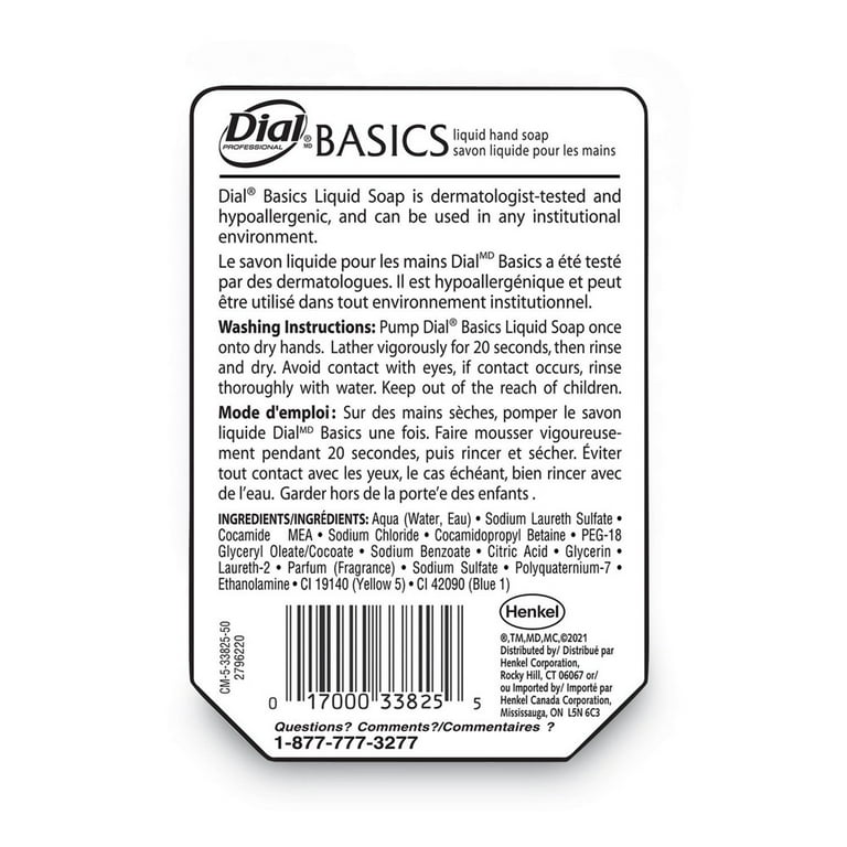 Basics MP Free Liquid Hand Soap Refill for Versa Dispensers, Unscented, 15 oz Refill Bottle Basics MP Free Liquid Hand Soap Refill for Versa Dispensers, Unscented, 15 oz Refill Bottle