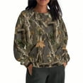 thumbnail image 2 of Makaor Pullover Sweatshirts for Women Plus Size Crew Neck Tops Camouflage Long Sleeve Tees Oversized Casual Fall Winter Clothes, 2 of 7