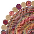 thumbnail image 5 of SAFAVIEH Cape Cod Kyle Geometric Area Rug, Red/Multi, 4' x 4' Round, 5 of 6
