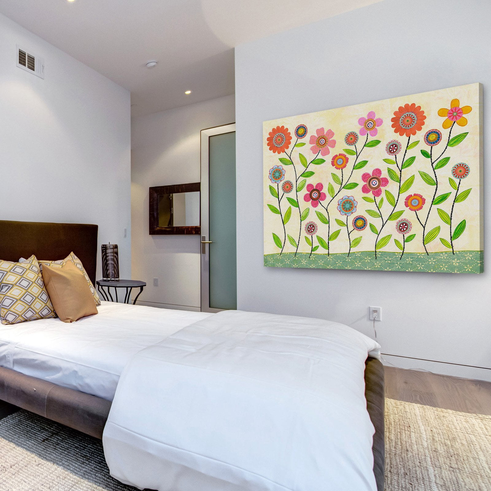 Marmont Hill "Summer Blooms" by Sascalia Painting Print on Wrapped Canvas