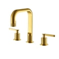 thumbnail image 2 of Wishful 8. in Widespread 2-Handle Brass Bathroom Faucet in Brushed Gold, 2 of 15