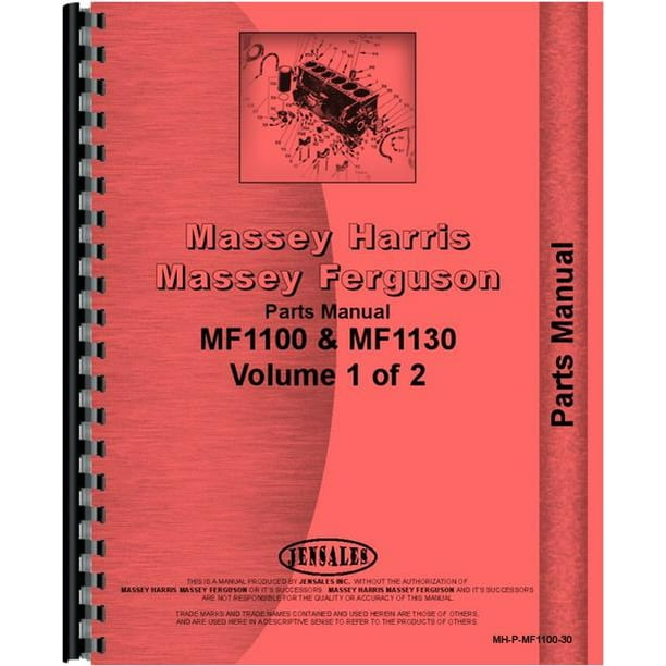 Massey Ferguson 1100 Tractor Parts Manual Walmart Com Walmart Com