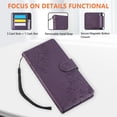 thumbnail image 4 of Allytechgroup Wallet Flip Case for Samsung Galaxy S25 with Lanyard, Built-in Credit Card Slot RFID Blocking PU Leather Stand Case Shockproof Full Body Cover for Galaxy S25 Women Girls, Darkpurple, 4 of 5