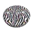 thumbnail image 2 of Round Bar Stool Seat Covers, abstract black white zebra print Elastic Round Chair Cover Stool Seat Slipcover Bar Stool Cushions Round Pad for 12-14 inch, 2 of 7