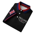 thumbnail image 3 of Men's England United Kingdom Flag Polo Shirt – Union Jack Print Short Sleeve Button Down Collared Shirt – Casual Business Top for UK National Day & Sports – Sizes S-XXXXXL, 3 of 4