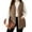 Khaki, variant on Ladies' Casual Fashion V-neck Solid Color Sleeveless Layering Vest Jacket - Black XXL