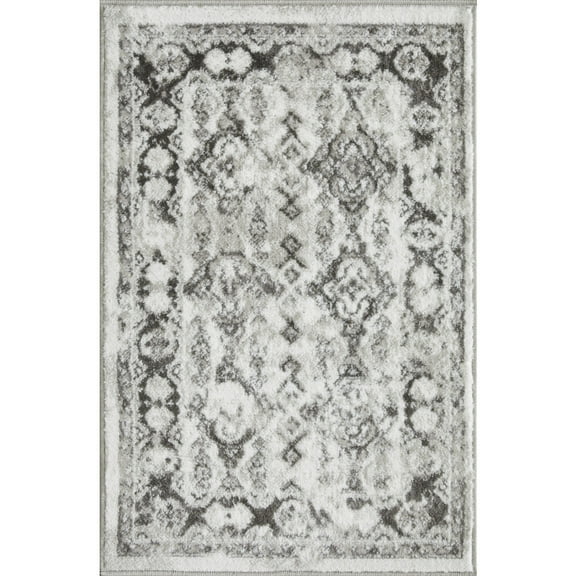 Loomaknoti Rhane Almurz 2' x 3' Gray Oriental Indoor Accent Rug