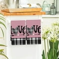 thumbnail image 5 of Black and White Checkered Love Towel, Valentine'S Day Kitchen and Bathroom Hand Towel, Classic Style Holiday Home Decoration, 5 of 6