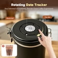 thumbnail image 6 of Godance 22 OZ Coffee Canister, Stainless Steel Airtight Coffee Bean Storage Grounds Container with Date Tracker & Measuring Scoop, Kitchen Food Canister Jar for Cereal, Sugar, Tea (Black), 6 of 8