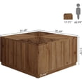 thumbnail image 2 of Tribesigns 31.5-Inch Square Coffee Table for Living Room, Farmhouse Solid Wood Center Cocktail Table, Easy Assembly, Brown, 2 of 7