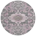 thumbnail image 2 of Addison Rugs Chantille Indoor/Outdoor Traditional Global Pink Machine Washable Round Rug, 8' x 8', 2 of 8