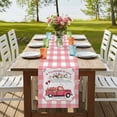 thumbnail image 4 of Table Runners 72 Inches Long Dress Scarves, Pink Valentine's Day Farmhouse Kitchen Table Runner, Coffee Tablerunners, Floral Love Heart Truck Romantic 18x72 Inch, 4 of 9