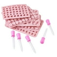 thumbnail image 6 of 1 set Food Grade Silicone Molds Fondant Molds For DIY Cake Decoration Chocolate Candy UV Resin & Epoxy Resin Jewelry Making Plastic Dropper Pink, 6 of 8