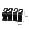 thumbnail image 3 of 4-Pack Car Seat Headrest Hooks with Locking Mechanism | Heavy-Duty Purse & Handbag Hooks | Backseat Organizer for Shopping Bags, Hats & Lunch Bags | Beige & Brown Plastic Design, 3 of 7