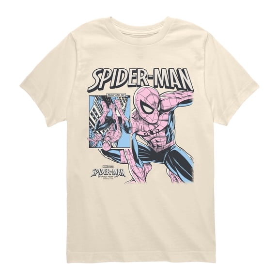 Spider-Man: Brand New Day - Comic Panel - Youth Boys Short Sleeve Graphic T-Shirt