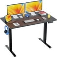 thumbnail image 1 of PayLessHere 48" Electric Standing Desk, Memory Presets, Large Workspace, Headphone Hook, Height Adjustable for Home Office & Meeting Room, Black, 1 of 7