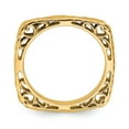 thumbnail image 2 of 925 Sterling Silver Gold Plated Square Stackable Ring, 2 of 7