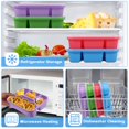thumbnail image 4 of 4 Pcs Contenants à Collation pour Enfants avec Couvercle Boîte à Bento Réutilisable Empilable pour Préparation de Repas Micro-Ondes Lave-Vaisselle avec Fourchettes Cuillères pour l'École, 4 of 8