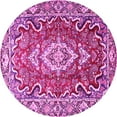 thumbnail image 1 of Ahgly Company Indoor Round Medallion Pink Traditional Area Rugs, 4' Round, 1 of 4