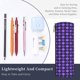 thumbnail image 3 of Disketp purple argyle Estuche Organizador de Lápices de Cuero, Estuche de Oficina con Cremallera para Bolígrafo y Lápiz, 3 of 6