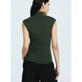 thumbnail image 4 of Scoop Women’s Ruched Mock Neck Top, Sizes XS-XXL, 4 of 6
