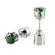 thumbnail image 4 of Pendientes pequeños de cristal Huggie------Código de producto 65237, 4 of 5