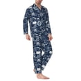 thumbnail image 2 of Cauagu Sailing Cruises Nautical Print Men's Long-Sleeve Pajama Set,Soft Button-Front 2Pjs for Men Long Sleeve Men’s Sleepwear-XX-Large, 2 of 7