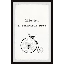 Marmont Hill Life Is A Beautiful Ride Framed Wall Art, 30.00" x 1.50"
